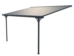 Pérgola De Parede Em Aluminio 13,2 M Antracite De C436 X L305 X A240/285 Cm - Alvaro