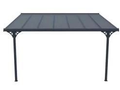 Pérgola De Parede Em Aluminio 13,2 M Antracite De C436 X L305 X A240/285 Cm - Alvaro