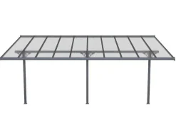 Pérgola De Parede Em Aluminio 18,8 M Antracite De C618 X L305 X A240/285 Cm - Alvaro