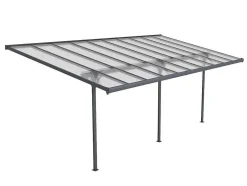 Pérgola De Parede Em Aluminio 18,8 M Antracite De C618 X L305 X A240/285 Cm - Alvaro