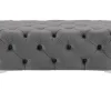 Pufe Chesterfield Em Veludo Antracite - Edwina