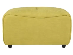 Pufe Para Sofá Modular Em Tecido Amarelo - Symposion