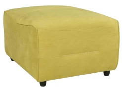 Pufe Para Sofá Modular Em Tecido Amarelo - Symposion
