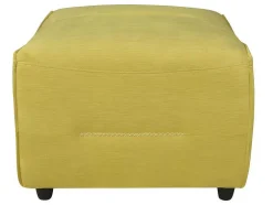 Pufe Para Sofá Modular Em Tecido Amarelo - Symposion