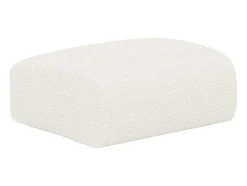 Pufe Tecido Boucle Branco - Pogni De Maison Cephy