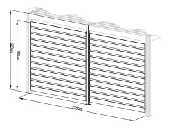 Quebra-Sol Orientavel Aluminio Para Pérgola Bioclimatica Antracite L2,78 X A2,2 M - Bolsena