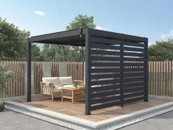 Quebra-Sol Orientavel Aluminio Para Pérgola Bioclimatica Antracite L2,78 X A2,2 M - Bolsena