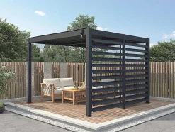 Quebra-Sol Orientavel Aluminio Para Pérgola Bioclimatica Antracite L2,78 X A2,2 M - Bolsena