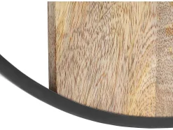 Relógio De Parede Bimaterial D61 Cm Madeira E Metal Natural Claro E Preto - Galou