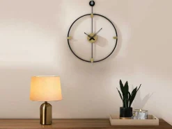 Relógio De Parede Em Metal D. 47 Cm Preto - Hamona
