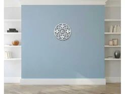Relógio Geometrico, Branco, Preto, 50X1,5X50 Cm, Epikasa