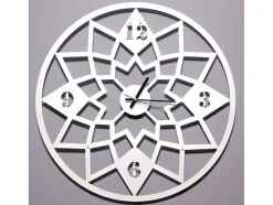 Relógio Geometrico, Branco, Preto, 50X1,5X50 Cm, Epikasa