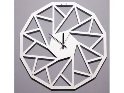 Relógio Geometrico 1, Branco, Preto, 50X1,5X50 Cm, Epikasa