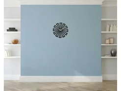 Relógio Geometrico 6, Preto, Prata, 50X1,5X50 Cm, Epikasa