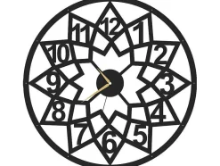 Relógio Geometrico 4, Preto, 50X1,5X50 Cm, Epikasa