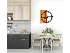 Relógio Linhas 15, Preto, 50X1,8X50 Cm, Epikasa