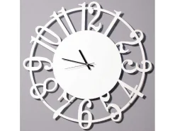 Relógio Numbers, Branco, Preto, 50X1,5X50 Cm, Epikasa