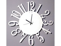 Relógio Numbers 1, Branco, Preto, 50X1,5X50 Cm, Epikasa