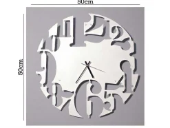 Relógio Numbers 2, Branco, Preto, 50X1,5X50 Cm, Epikasa