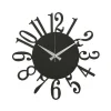Relógio Numbers 4, Preto, Prata, 50X1,5X50 Cm, Epikasa