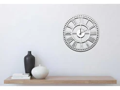 Relógio Vintage 5, Branco, Preto, 50X1,5X50 Cm, Epikasa