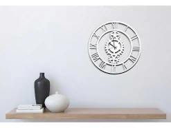 Relógio Vintage 6, Branco, Preto, 50X1,5X50 Cm, Epikasa