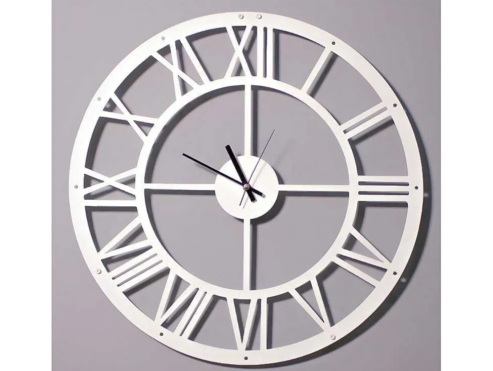 Relógio Vintage 3, Branco, Preto, 50X0,16X50 Cm, Epikasa