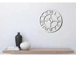 Relógio Vintage 3, Branco, Preto, 50X0,16X50 Cm, Epikasa