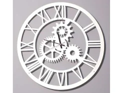 Relógio Vintage 4, Branco, Preto, 50X0,16X50 Cm, Epikasa