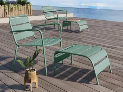 Repose Pied En Metal Vert Amande - Mirmande