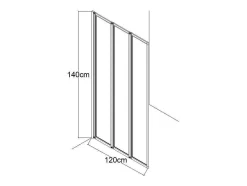 Resguardo De Banheira Dobravel Metal Cor Cromada 120X140 Cm - District
