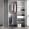 Roupeiro Aberto Extensivel C.110/160 Cm Branco E Cinza - Laurent
