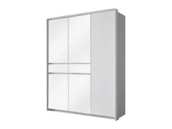 Roupeiro 5 Portas E 1 Gaveta Com Espelho De C157 Cm Cor Branco - Zadia