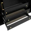 Roupeiro 4 Portas E 3 Gavetas C196 Cm Preto - Lizandro