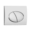 Sanita Suspensa Branco Com Estrutura De Suporte E Placa De Descarga Cromado Oval - Clemona
