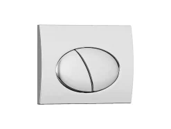 Sanita Suspensa Branco Com Estrutura De Suporte E Placa De Descarga Cromado Oval - Clemona
