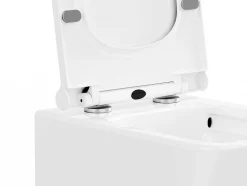 Sanita Suspensa Branco Com Estrutura De Suporte E Placa De Descarga Cromado Oval - Clemona