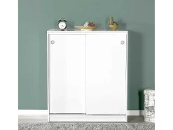 Sapateira 2 Portas Deslizantes 105X92X38 Branco
