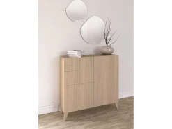 Sapateiro/Móvel Organização - H87Cm X L90Cm X P27Cm Nogueira Clara - Bergen