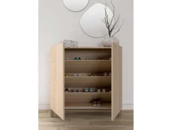 Sapateiro/Móvel Organização - H90Cm X L90Cm X P27Cm Nogueira Clara Pernas Moca - Copenhague