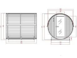 Sauna De Exterior De 6 Lugares C185 X L220 X A190 Cm - Isokyro
