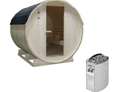 Sauna De Exterior 6 Lugares Com Salamandra De 8 Kw C185 X L220 X A190 Cm - Isokyro