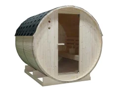 Sauna De Exterior 6 Lugares Com Salamandra De 8 Kw C185 X L220 X A190 Cm - Isokyro
