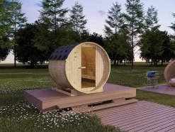 Sauna De Exterior 4 Lugares Com Salamandra De 6 Kw C185 X L180 X A190 Cm - Isokyro