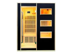 Sauna De Infravermelhos 3/4 Lugares Gama Prestigio Mikeli Iii - C150*P130*A190 Cm - Preto