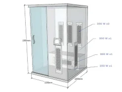 Sauna De Infravermelhos 2 Lugares C120 X L120 X A190 Cm 2100 W - Narvik