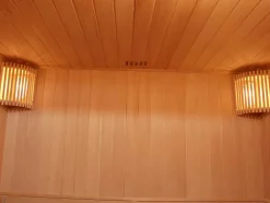Sauna Tradicional Finlandesa 4/5 Lugares Envidracada Com Prateleiras 200 X 180 X 200 - Faborg