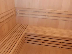 Sauna Tradicional Finlandesa 4/5 Lugares Envidracada Com Prateleiras 200 X 180 X 200 - Faborg