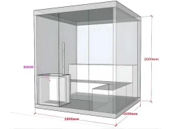 Sauna Tradicional Finlandesa 4/5 Lugares 180 X 160 X 200 Cm - Kolding