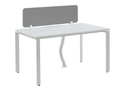 Secretária Profissional 1 Péssoa Branco C140 Cm Com Separador - Downtown